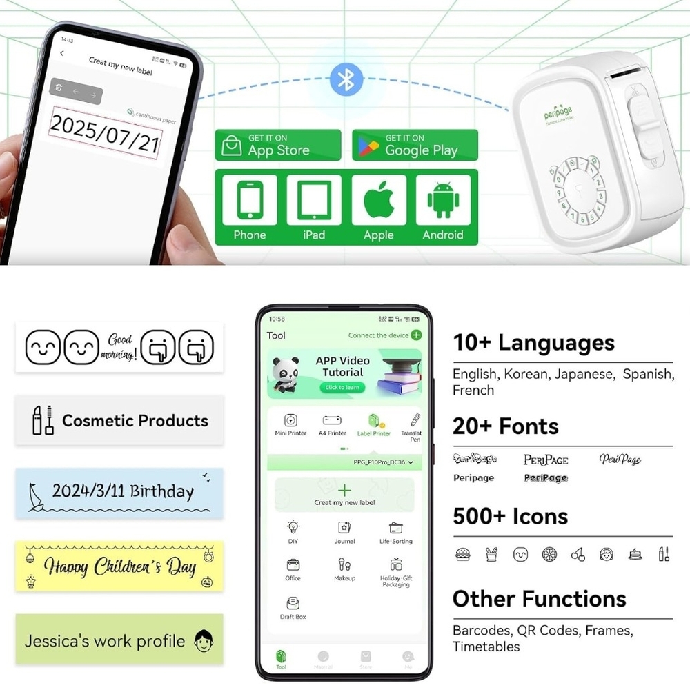 P10Pro Numeric Label Maker - White - Picture 6 of 10